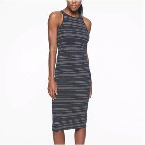 ATHLETA Sunkissed Midi Tank Dress in Broken Stripe XS